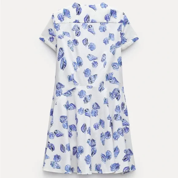 Zara limited edition printed short cotton dress ZW collection - Picture 5 of 7